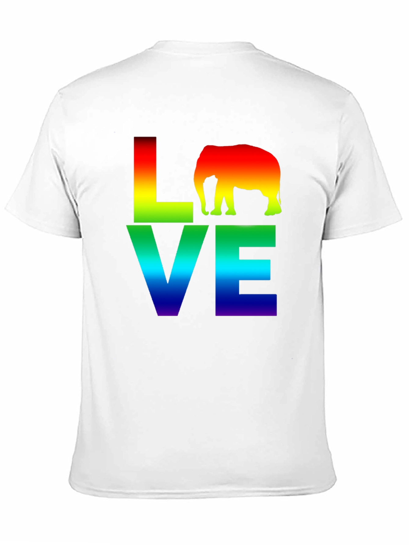 Rainbow Elephant Love T-Shirt