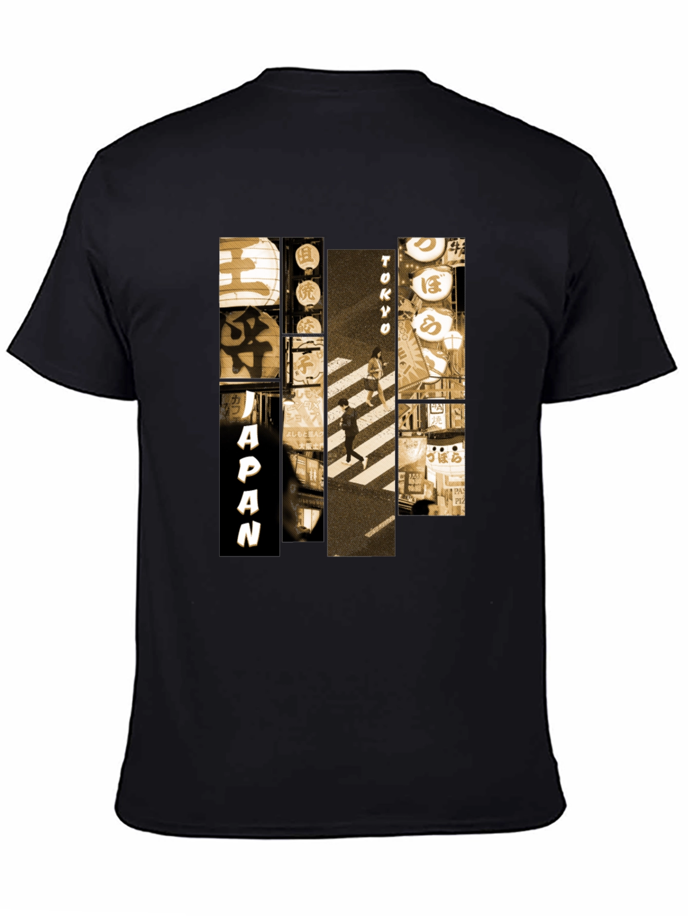 Japan Tokyo Graphic Print Black T-Shirt