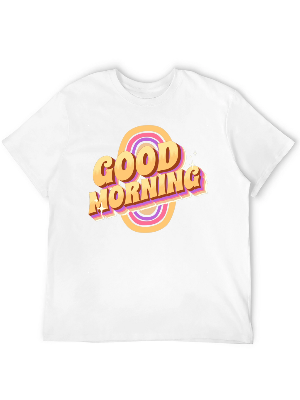 Good Morning Retro T-Shirt Black