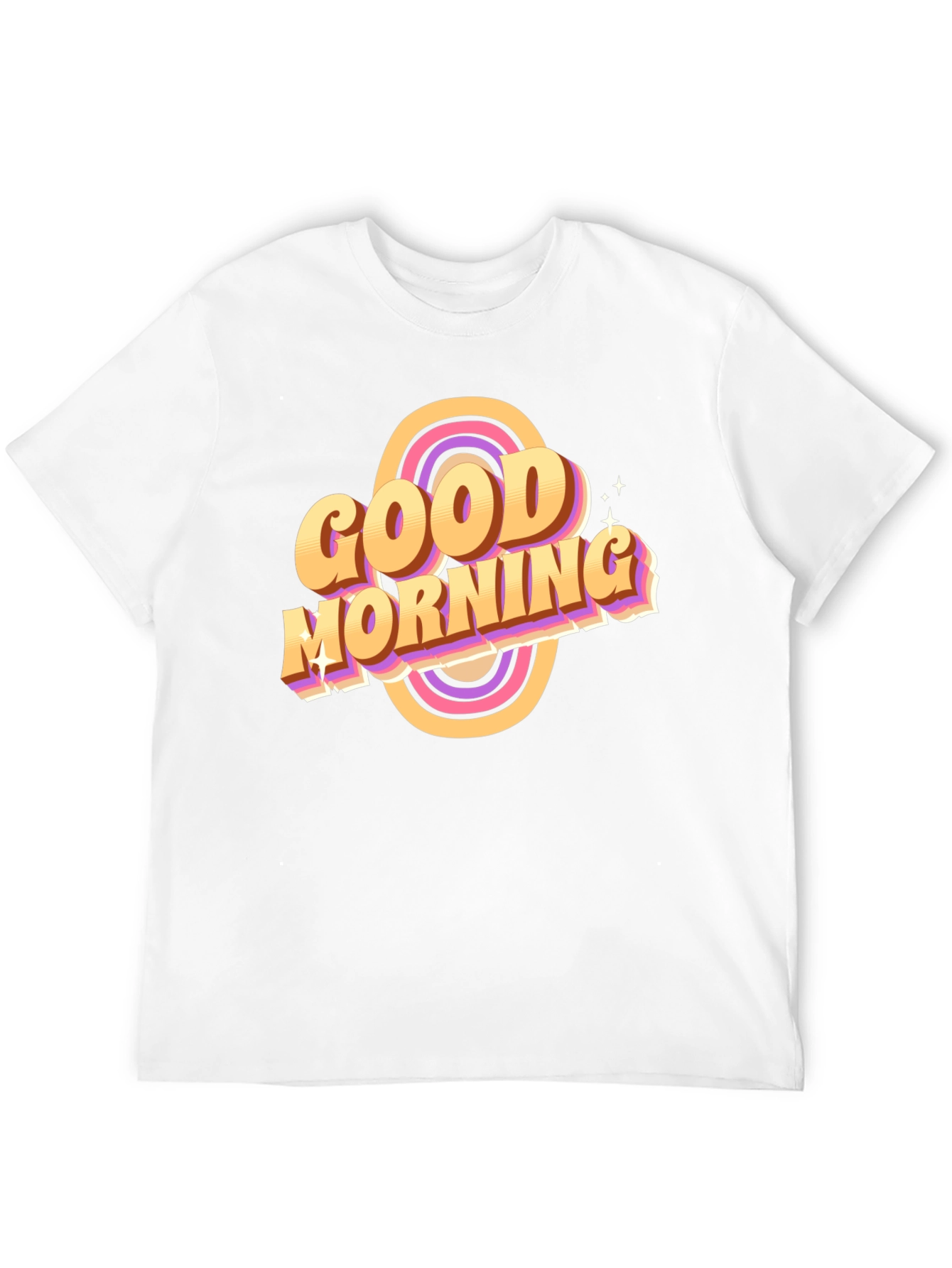 Good Morning Retro T-Shirt Black
