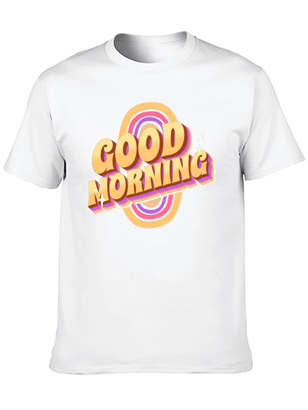 Good Morning Retro T-Shirt Black