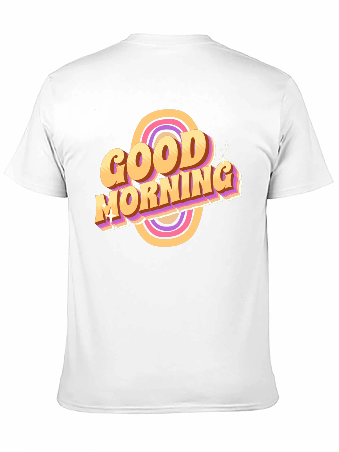 Good Morning Retro T-Shirt Black