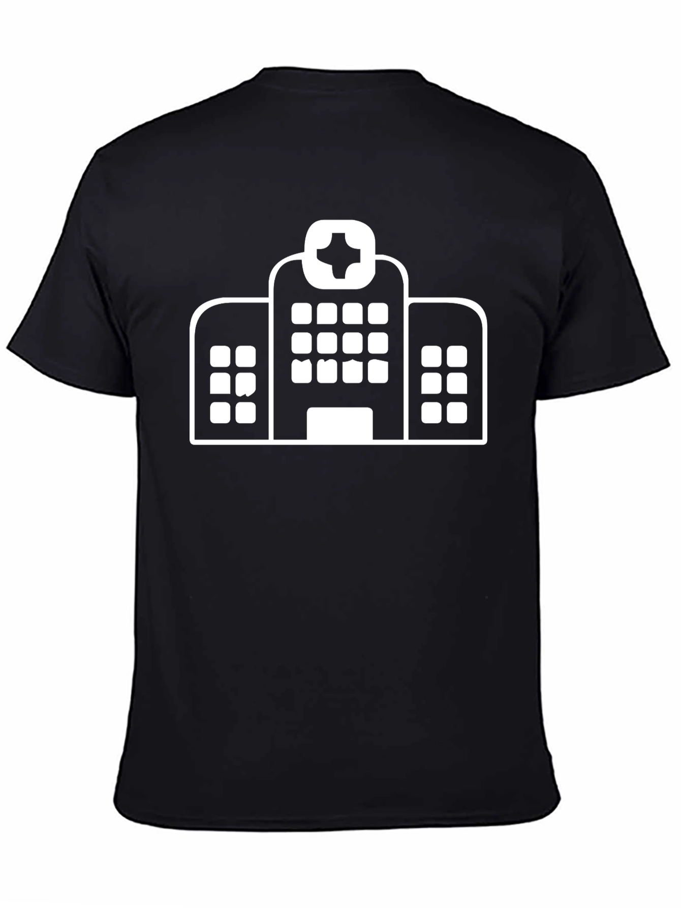 Hospital Graphic Black T-Shirt - Medical Staff Volunteers
