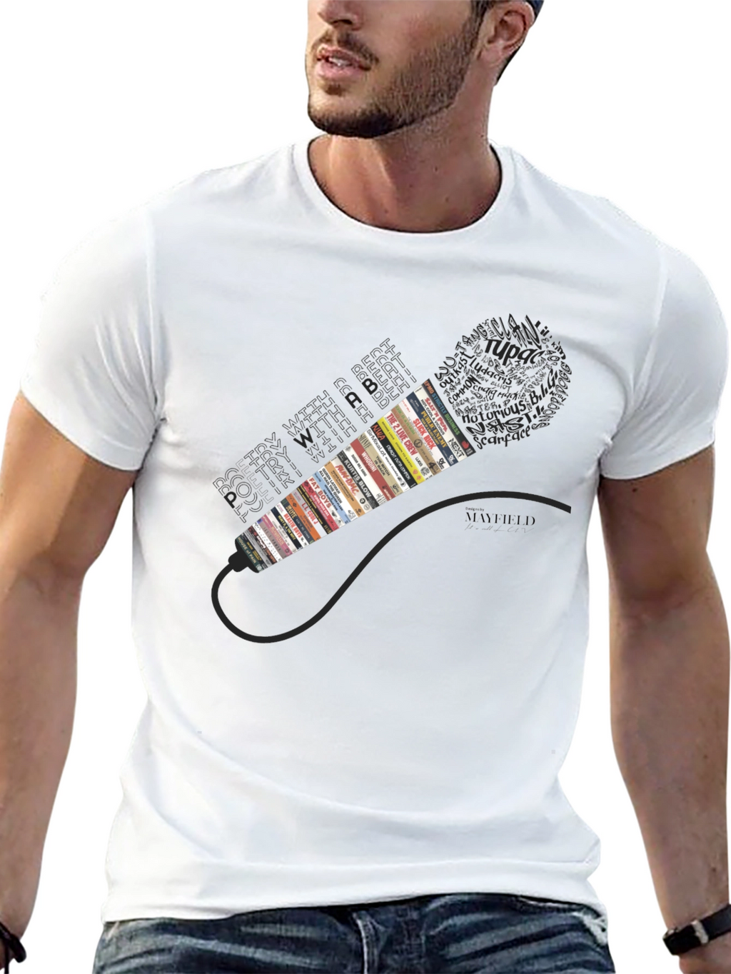 Hip Hop Cassette Tape Microphone Graphic Tee