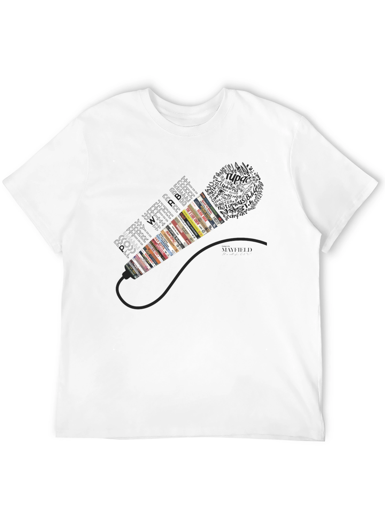 Hip Hop Cassette Tape Microphone Graphic Tee