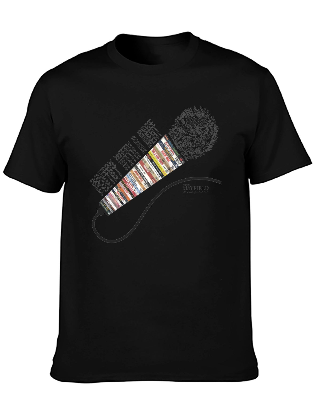 Hip Hop Cassette Tape Microphone Graphic Tee