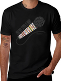 Hip Hop Cassette Tape Microphone Graphic Tee