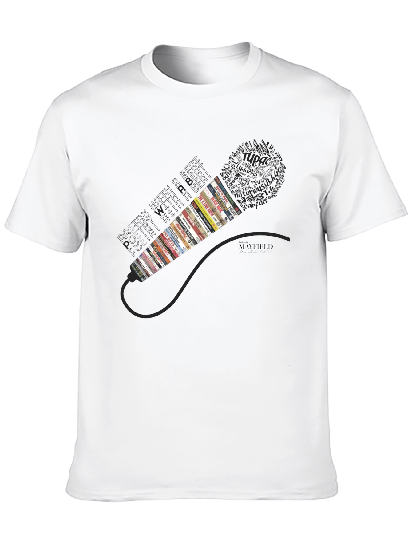 Hip Hop Cassette Tape Microphone Graphic Tee