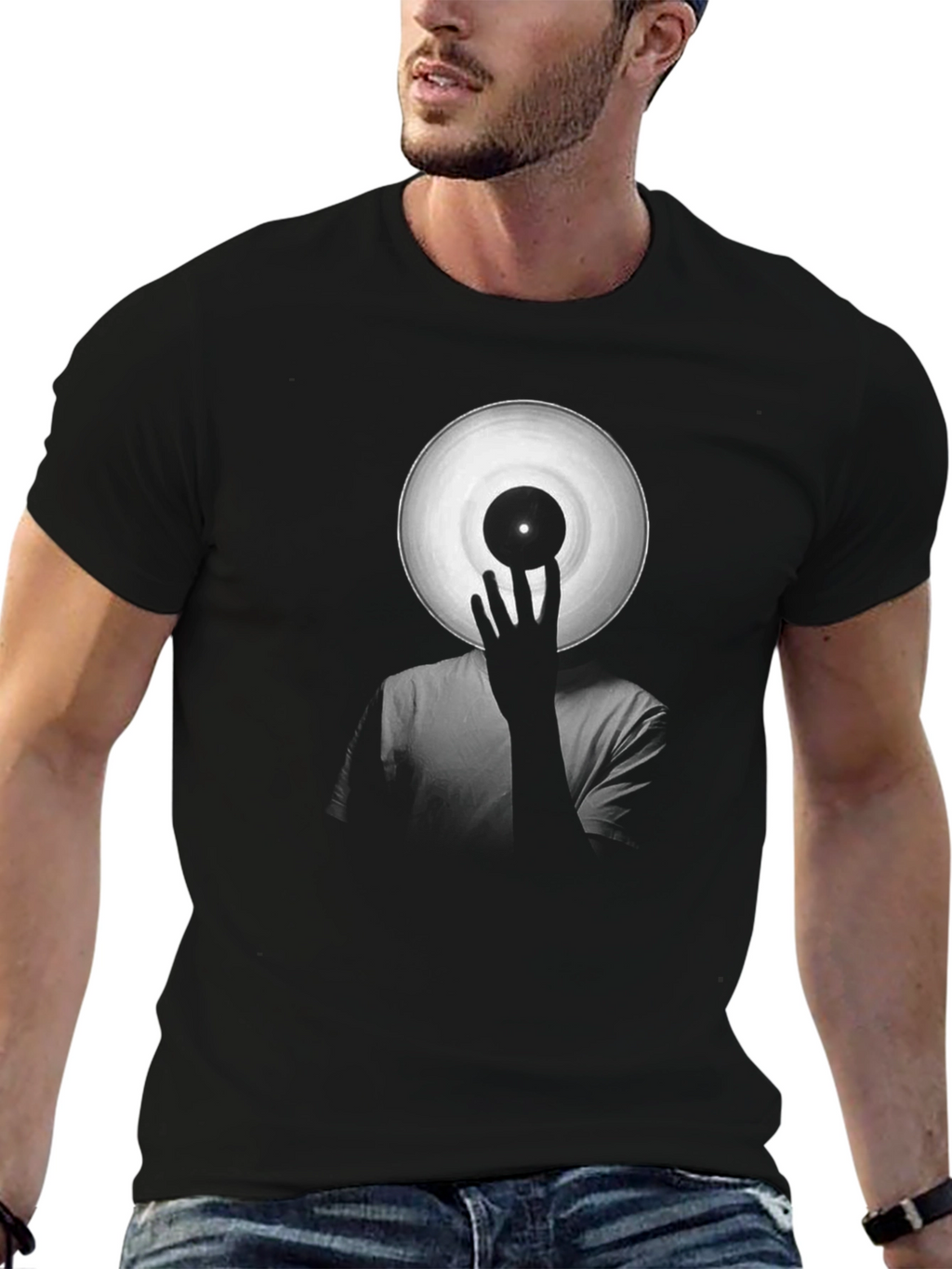 Vinyl Head Graphic Tee - Cool Music Lover T-Shirt