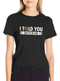 I Told You Bitcoin Black T-Shirt