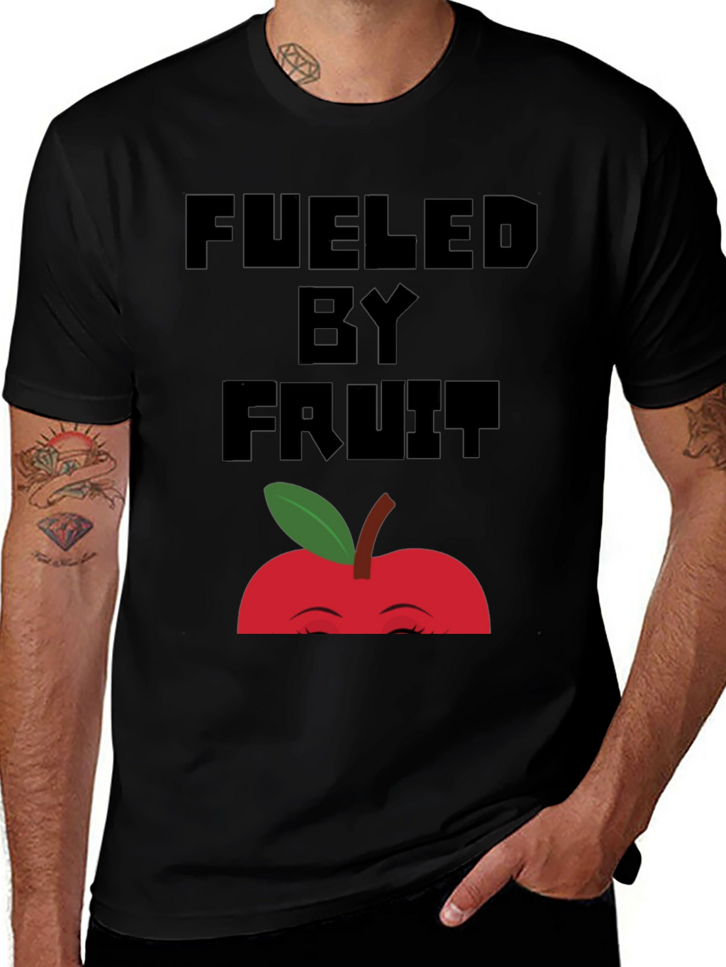 Fueled By Fruit Graphic Tee - Unisex Black T-Shirt