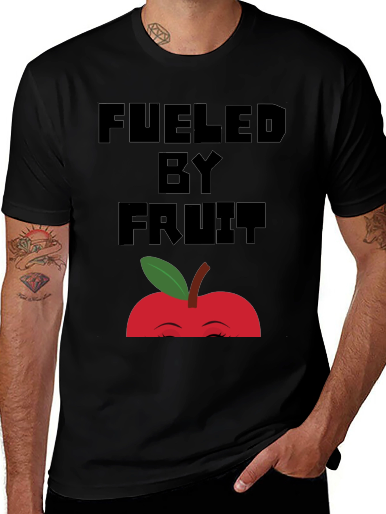 Fueled By Fruit Graphic Tee - Unisex Black T-Shirt