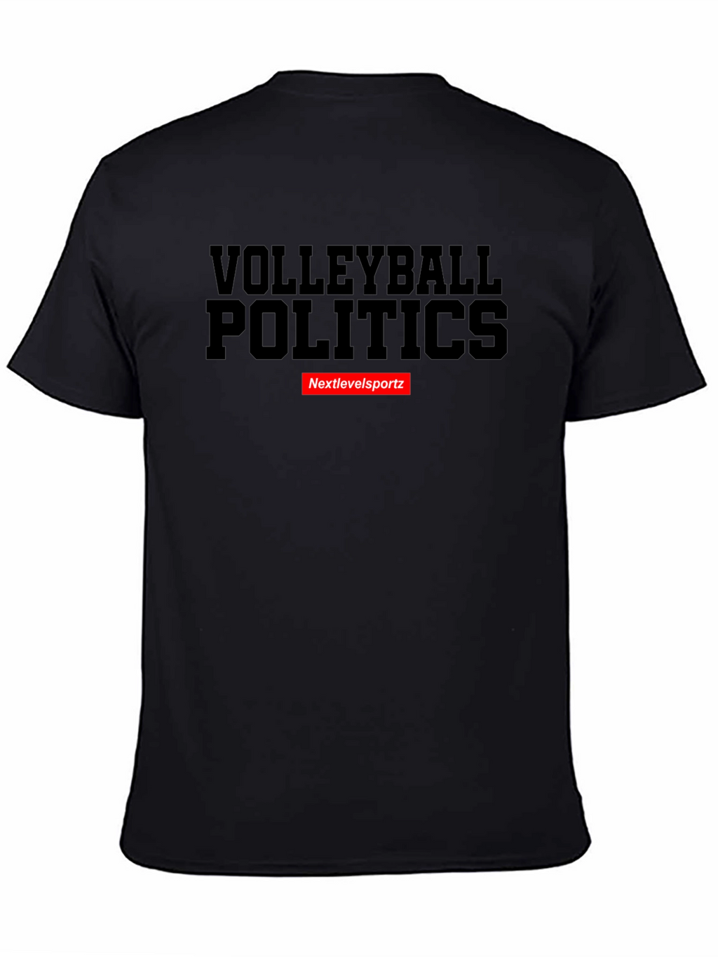 Volleyball Politics Black Graphic Tee