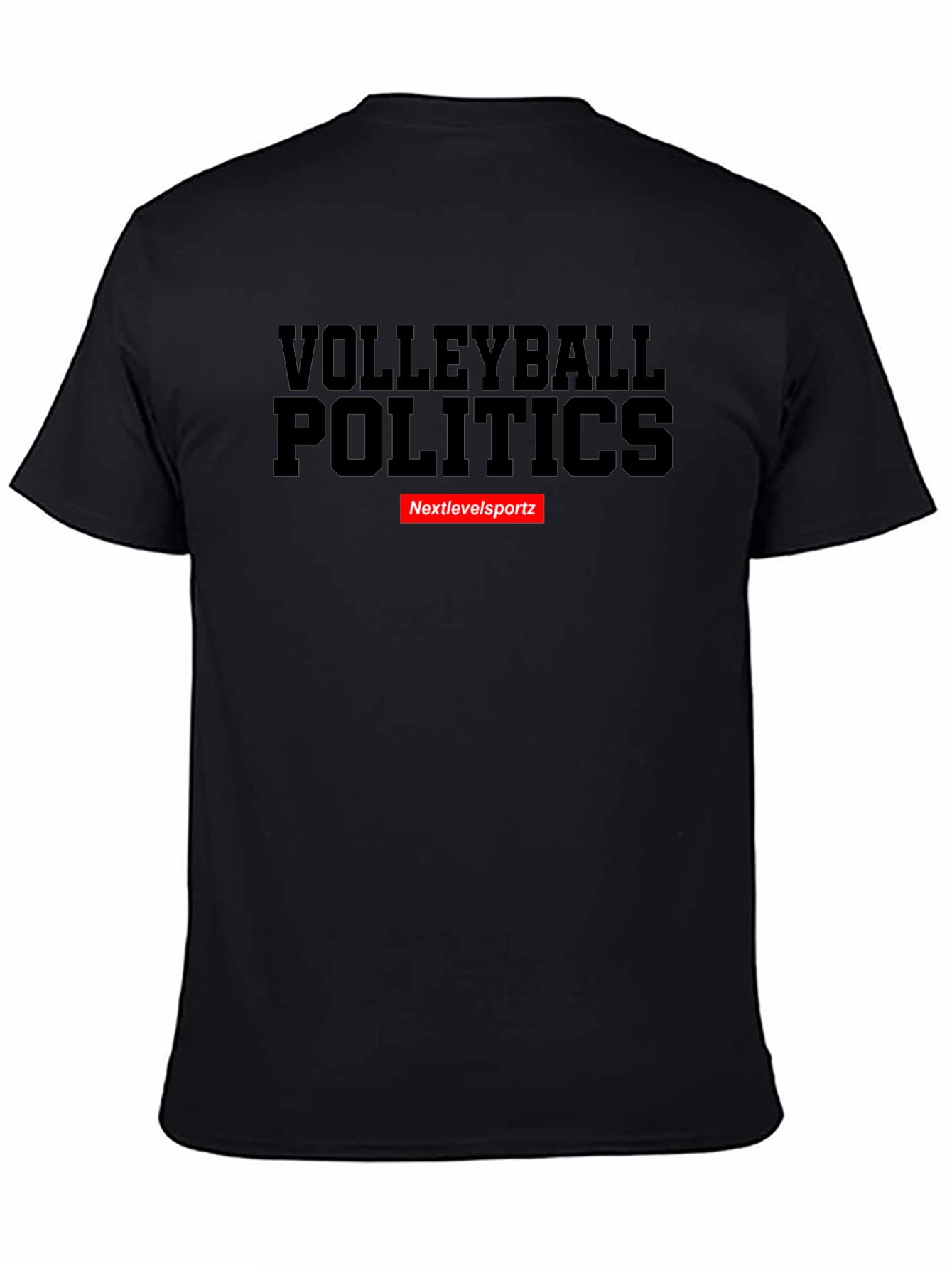 Volleyball Politics Black Graphic Tee