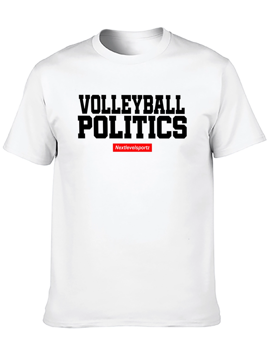Volleyball Politics Black Graphic Tee