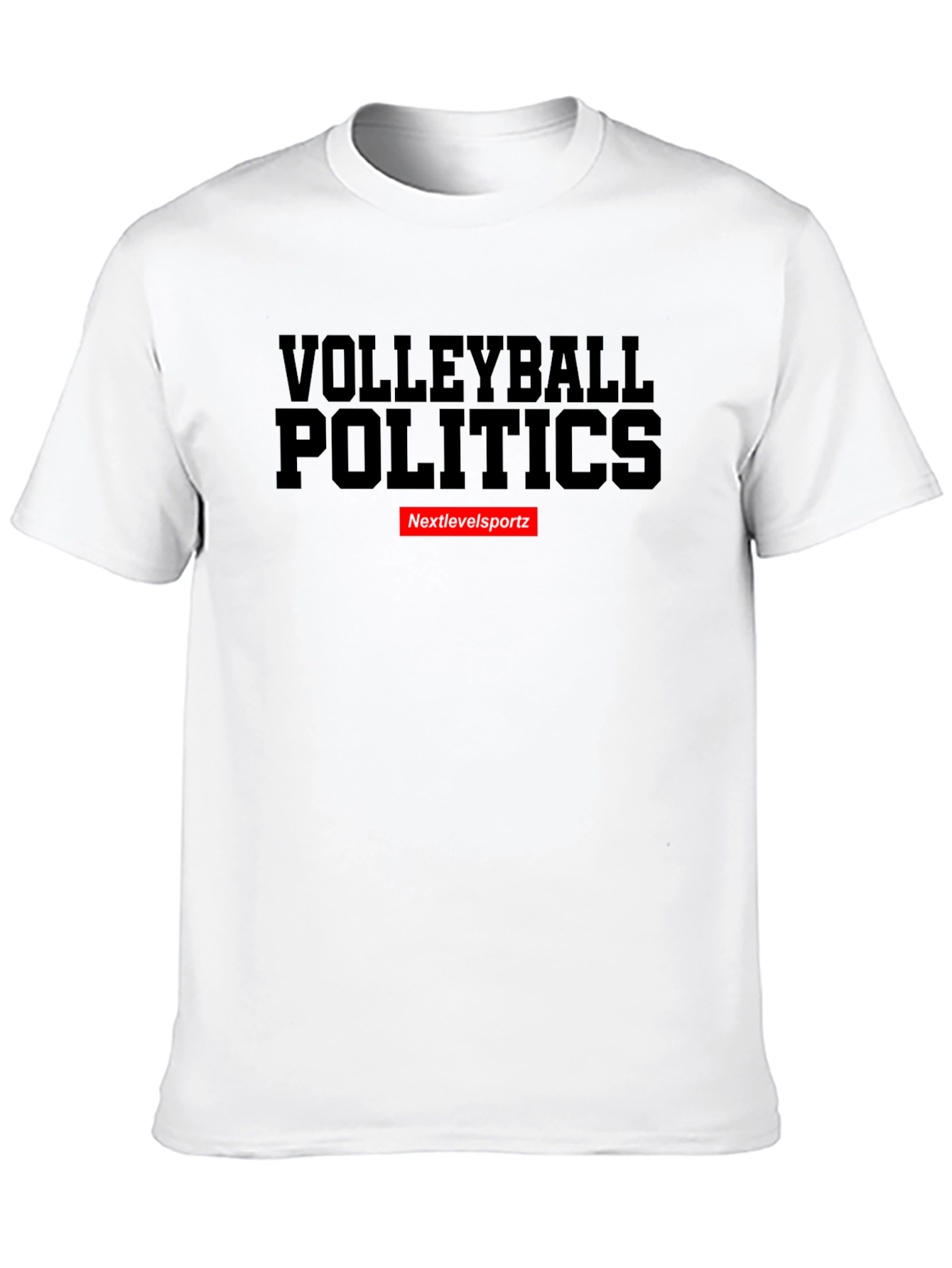 Volleyball Politics Black Graphic Tee
