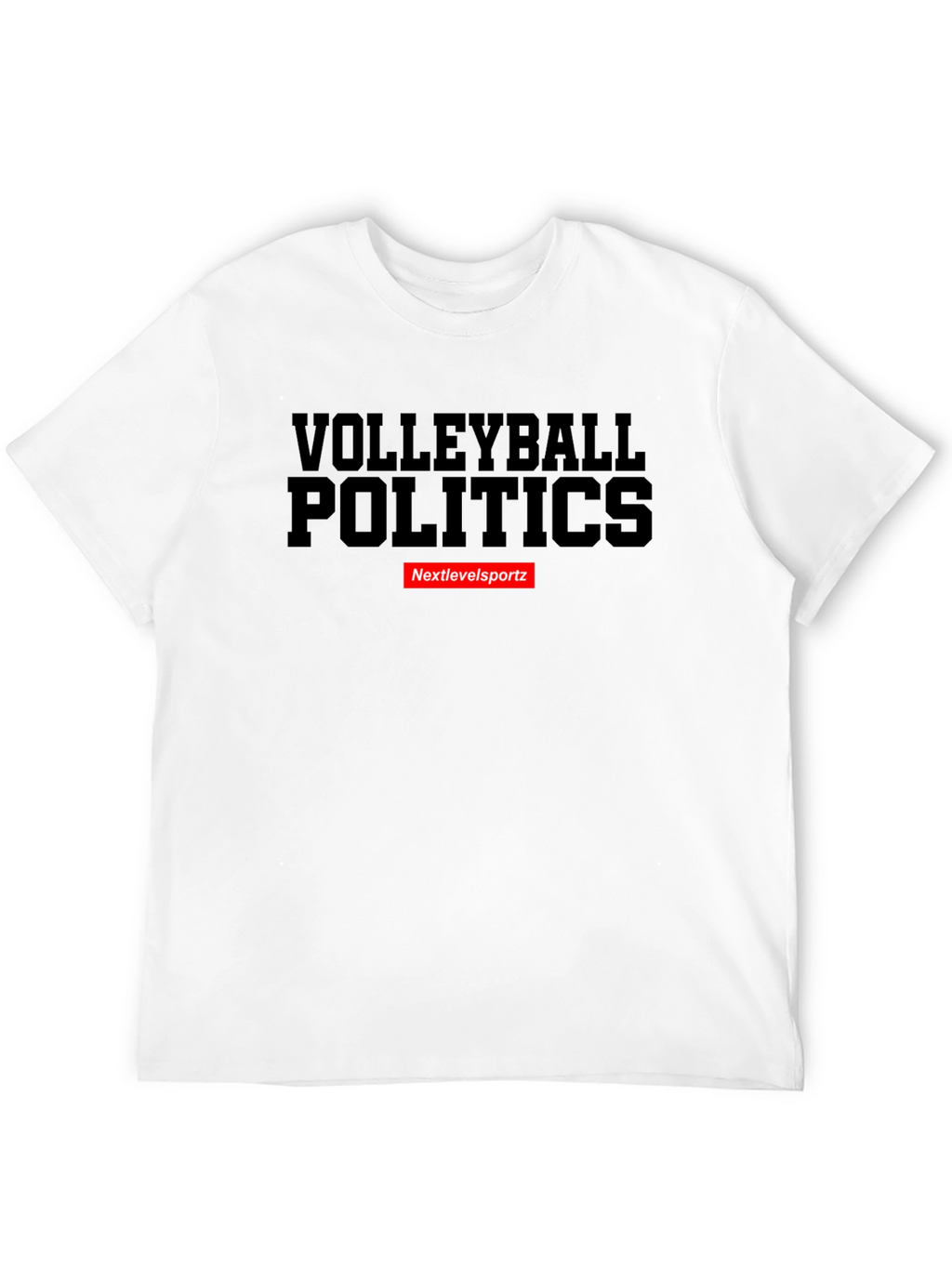 Volleyball Politics Black Graphic Tee