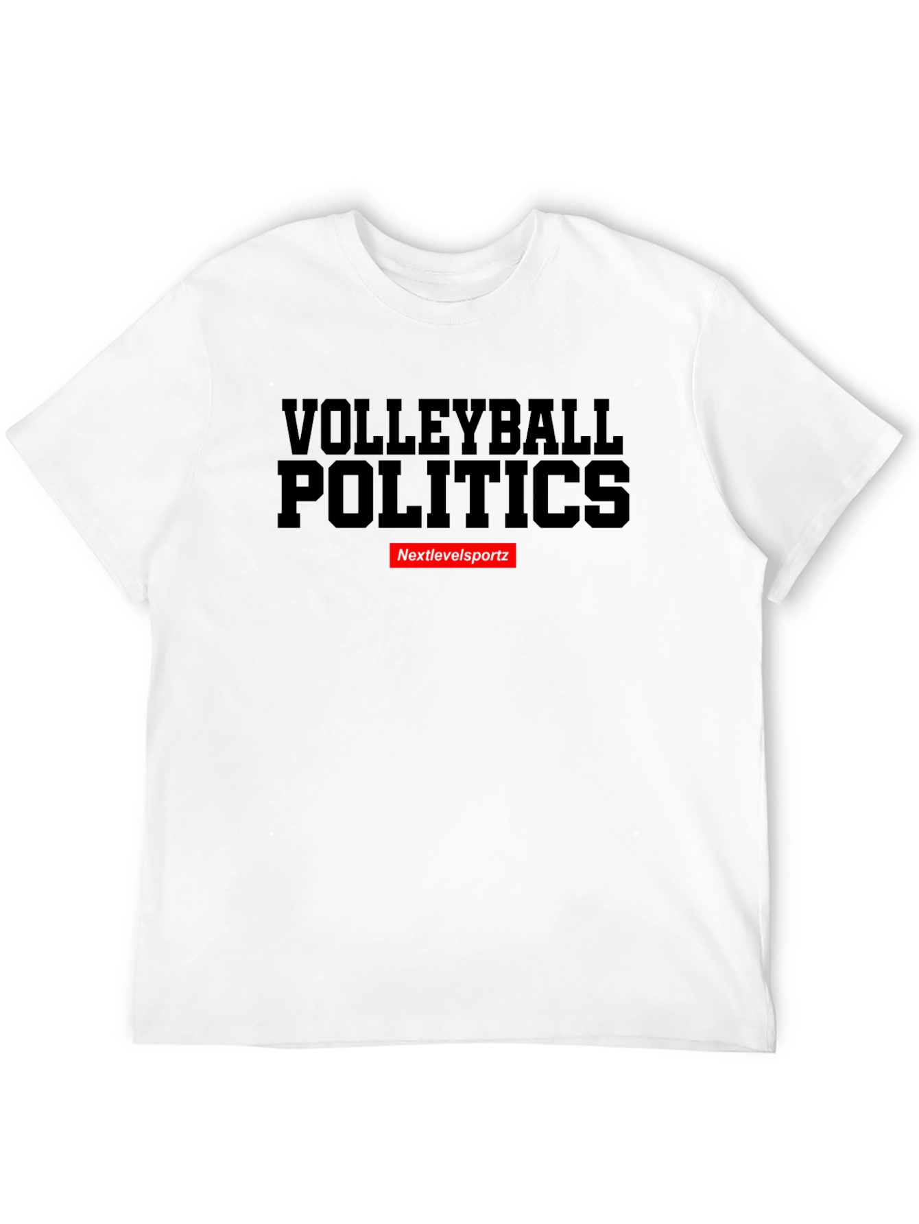 Volleyball Politics Black Graphic Tee