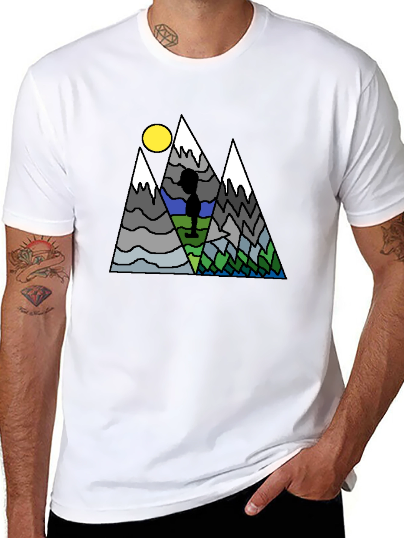 Mountain Scene Graphic T-Shirt