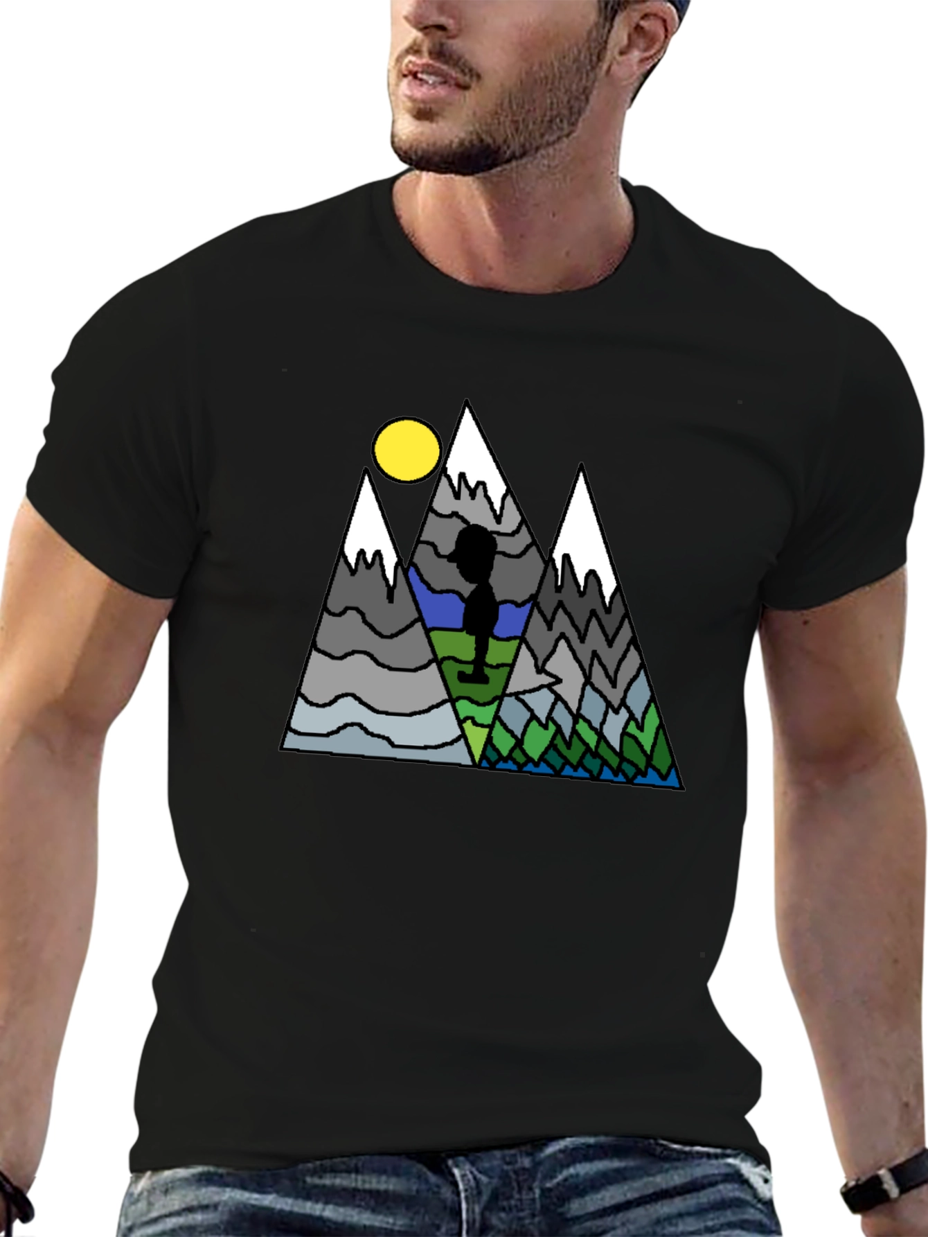 Mountain Scene Graphic T-Shirt
