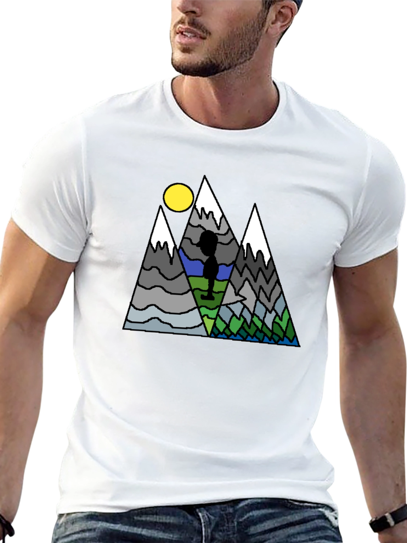 Mountain Scene Graphic T-Shirt
