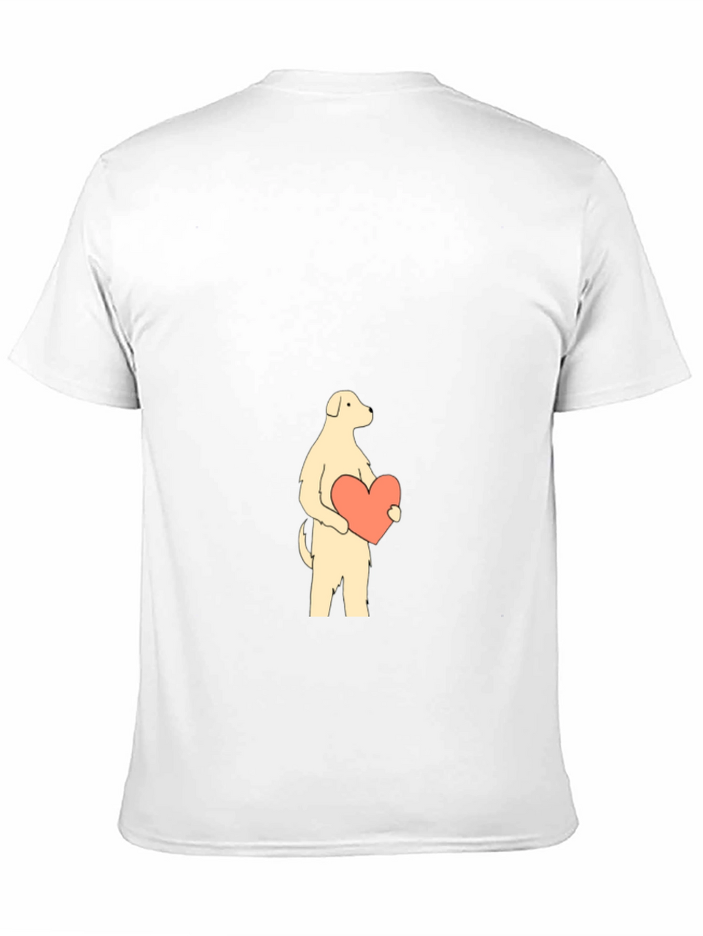 Dog with Heart Graphic Tee - Black Cotton Shirt