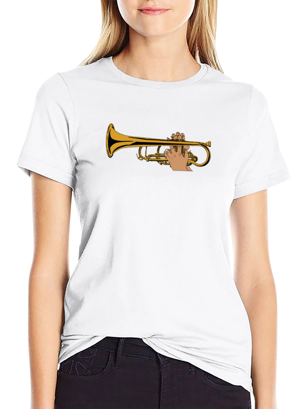 Trumpet Player Black T-Shirt