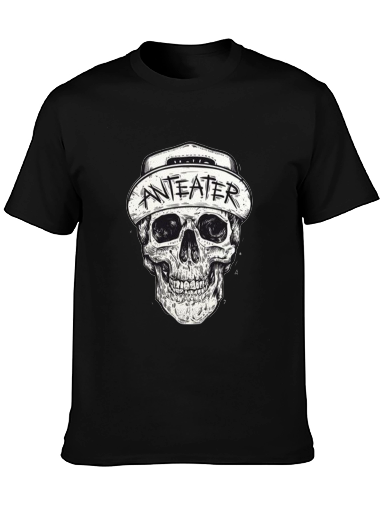 Anteater Skull Graphic Black T-Shirt