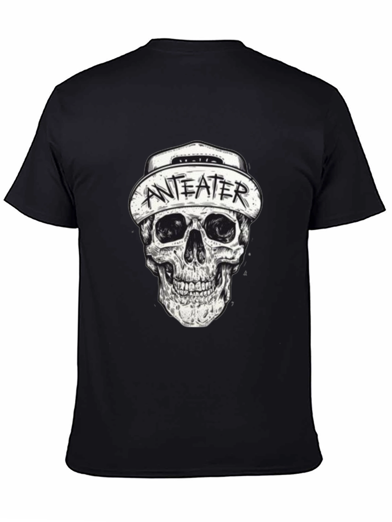Anteater Skull Graphic Black T-Shirt