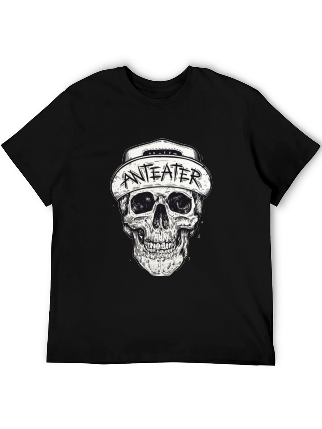 Anteater Skull Graphic Black T-Shirt