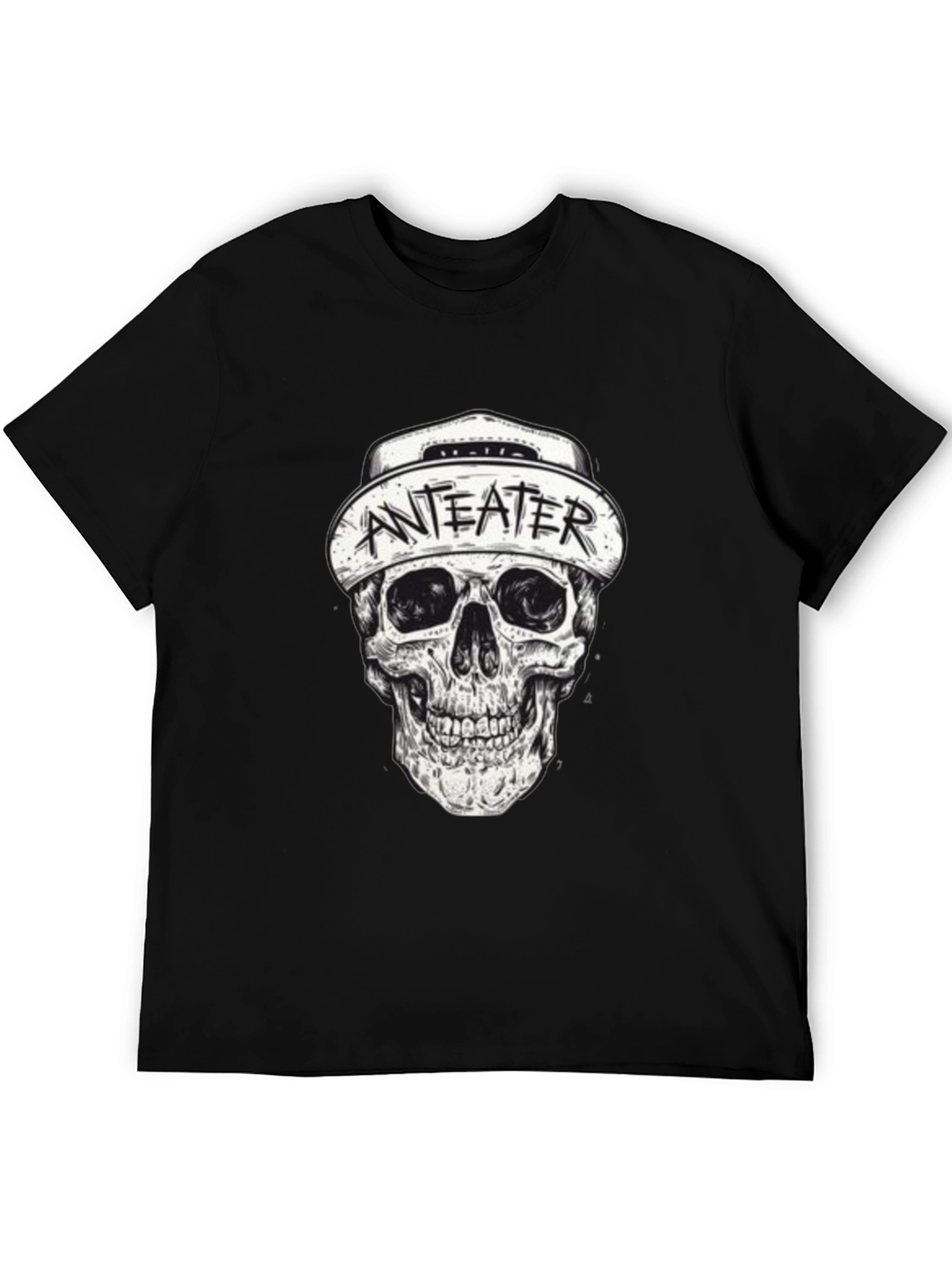 Anteater Skull Graphic Black T-Shirt
