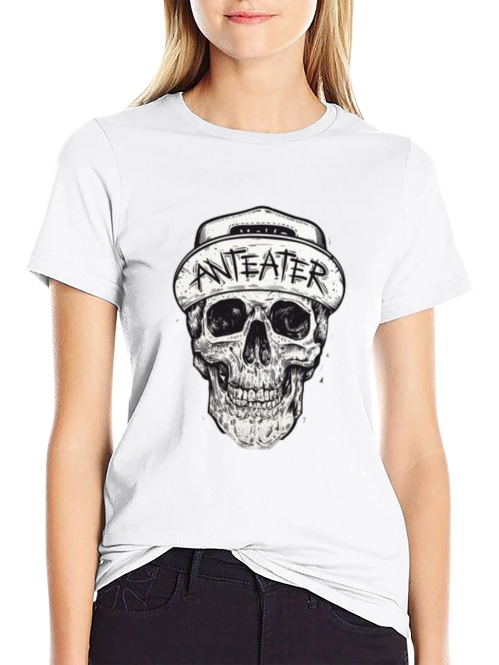 Anteater Skull Graphic Black T-Shirt