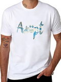 Adopt Paw Print Graphic T-Shirt