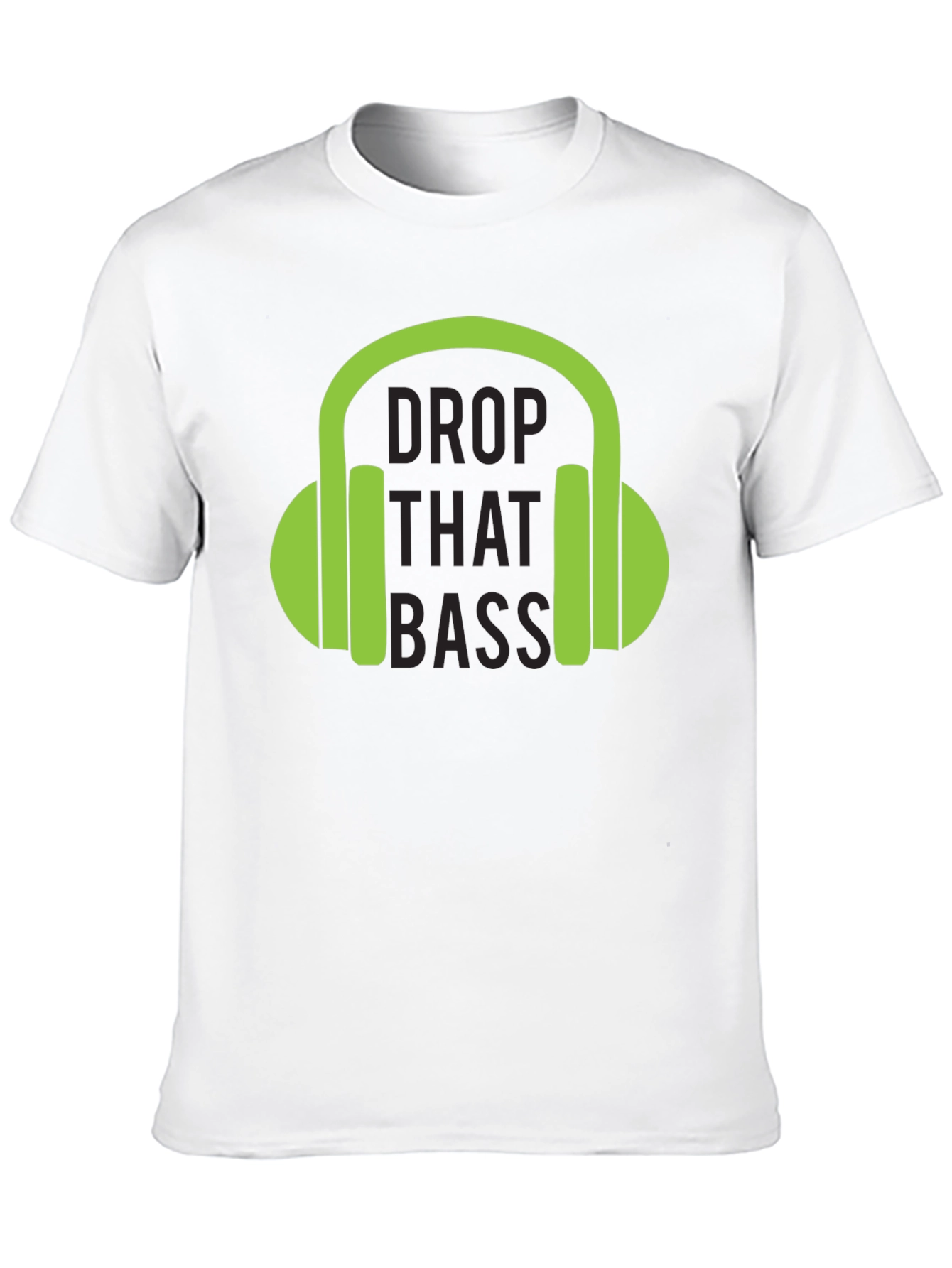 Drop That Bass T-Shirt - Green Headphones Graphic Tee