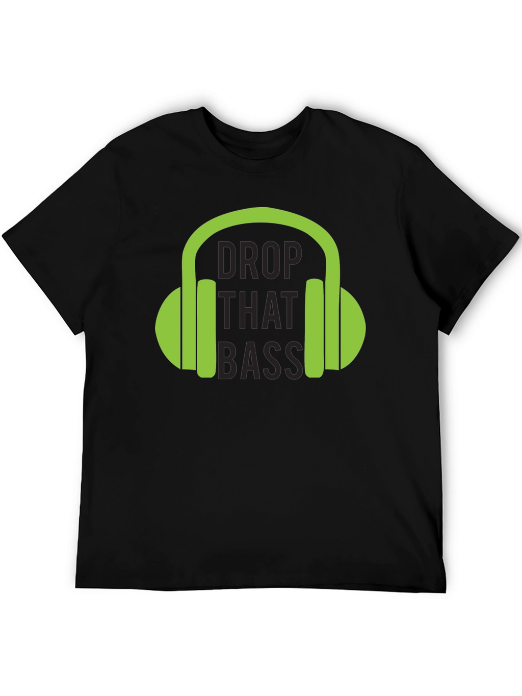 Drop That Bass T-Shirt - Green Headphones Graphic Tee