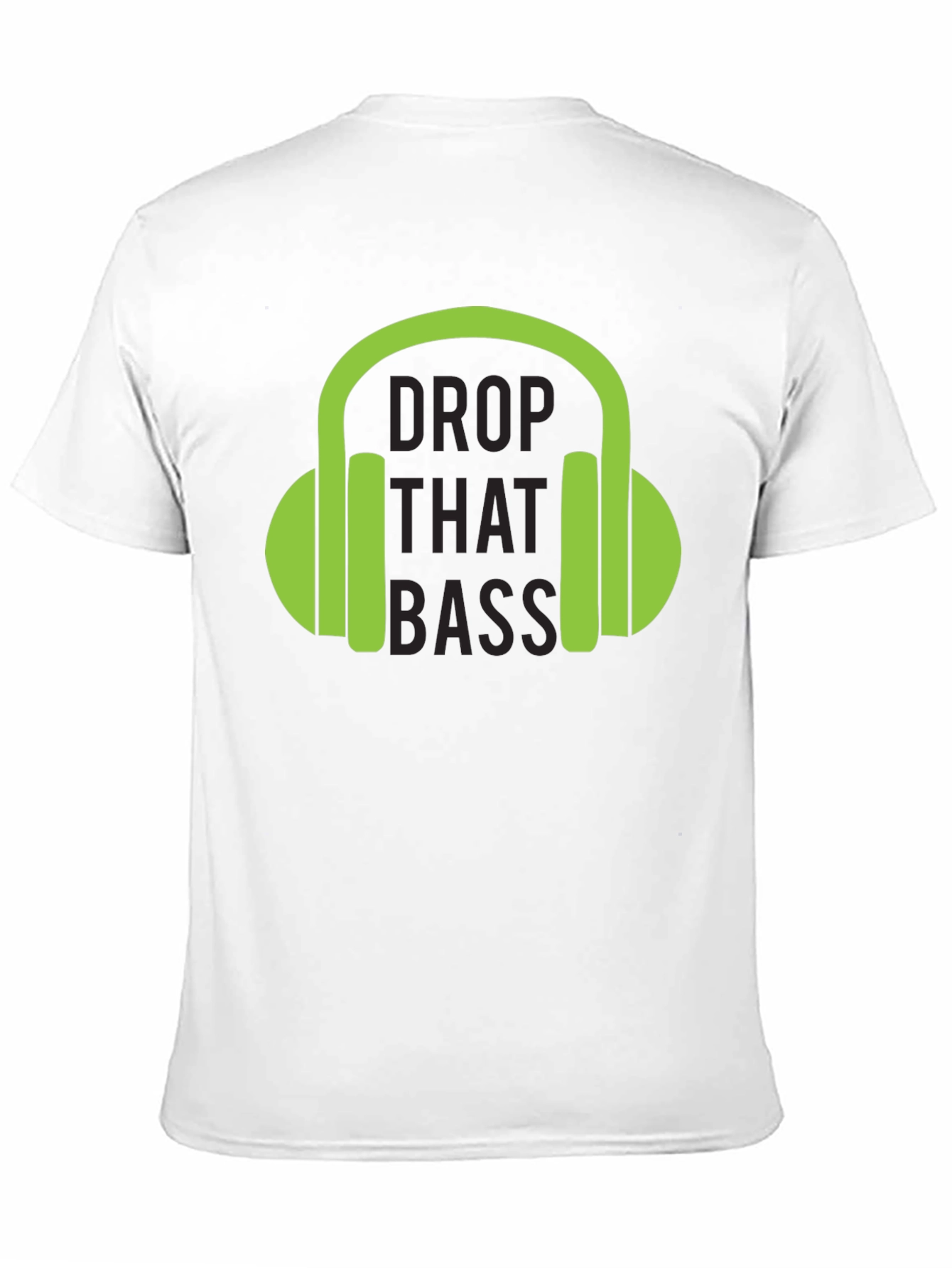 Drop That Bass T-Shirt - Green Headphones Graphic Tee