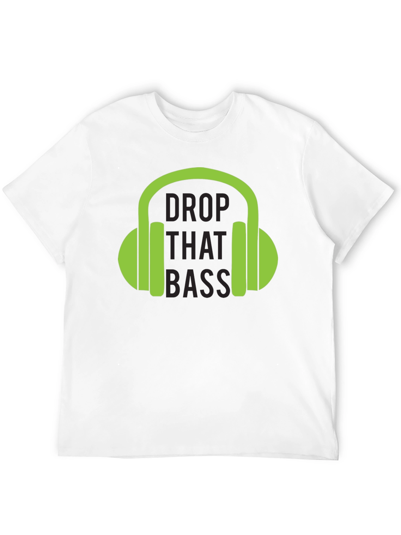 Drop That Bass T-Shirt - Green Headphones Graphic Tee