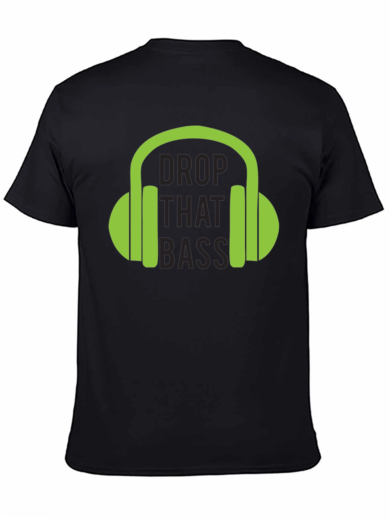 Drop That Bass T-Shirt - Green Headphones Graphic Tee