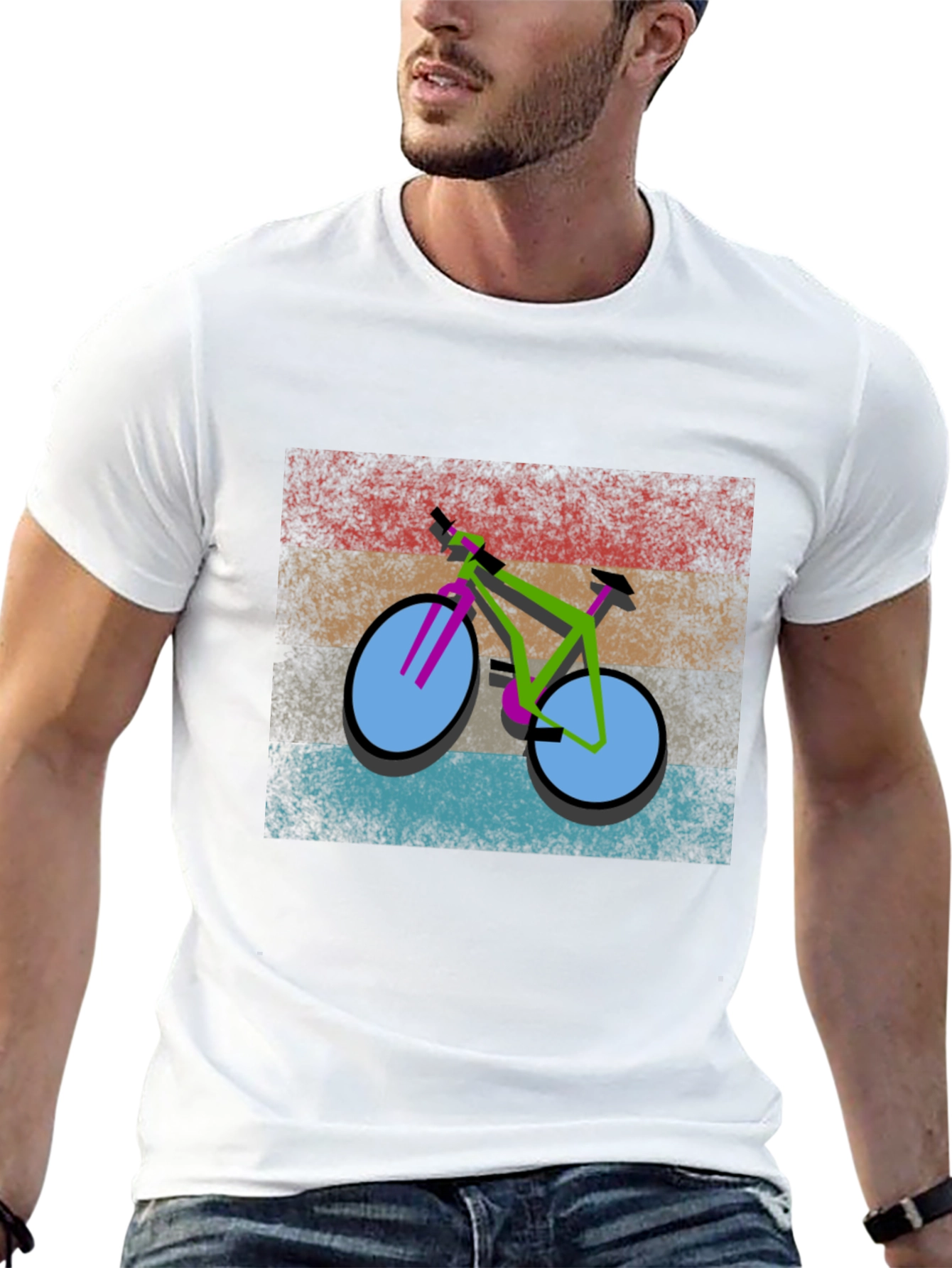 Retro Bicycle Graphic T-Shirt - Unique Design
