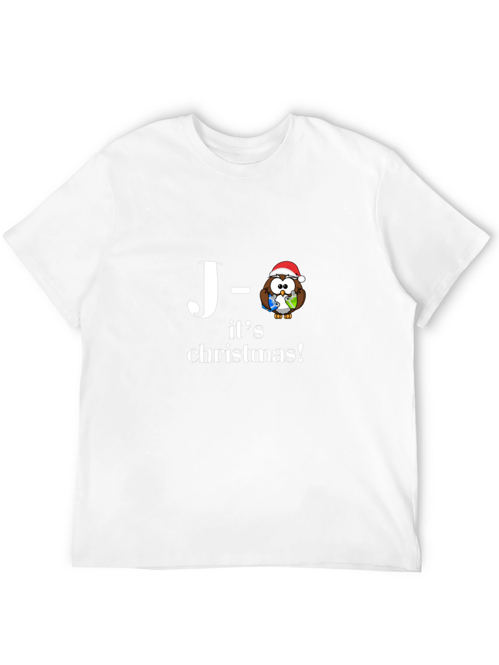 Christmas Owl Tee - J-its Christmas Black T-Shirt