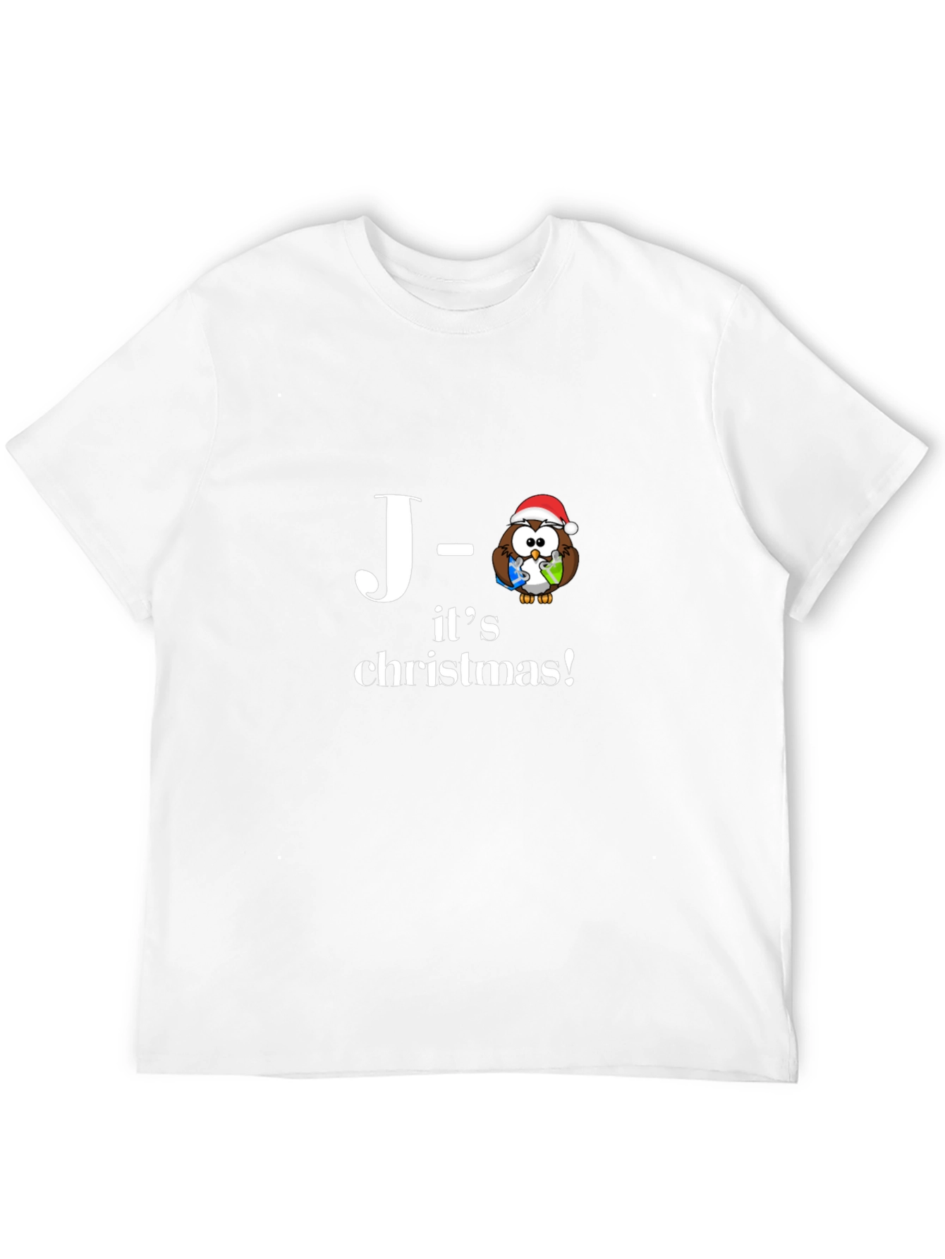 Christmas Owl Tee - J-its Christmas Black T-Shirt