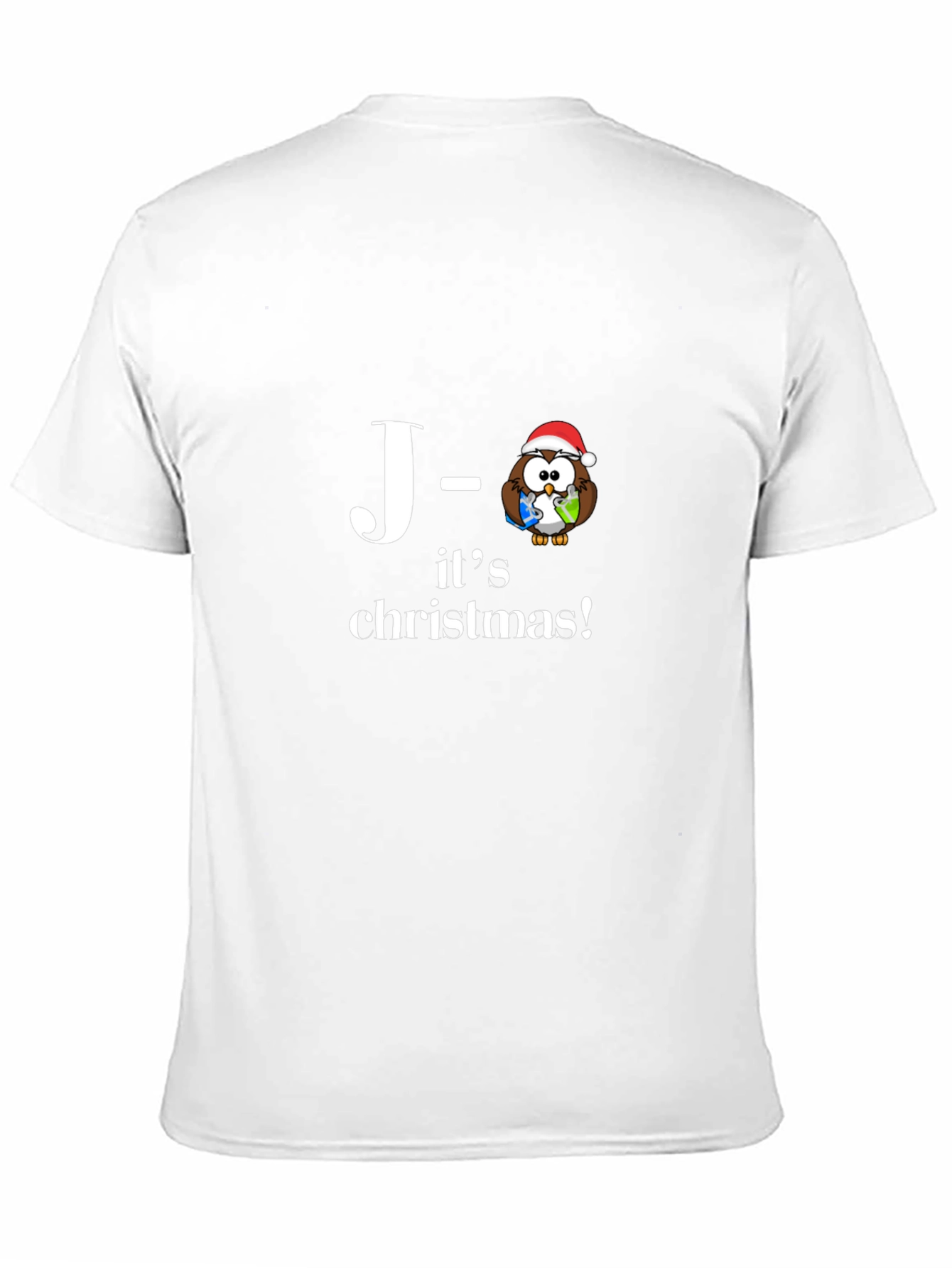 Christmas Owl Tee - J-its Christmas Black T-Shirt