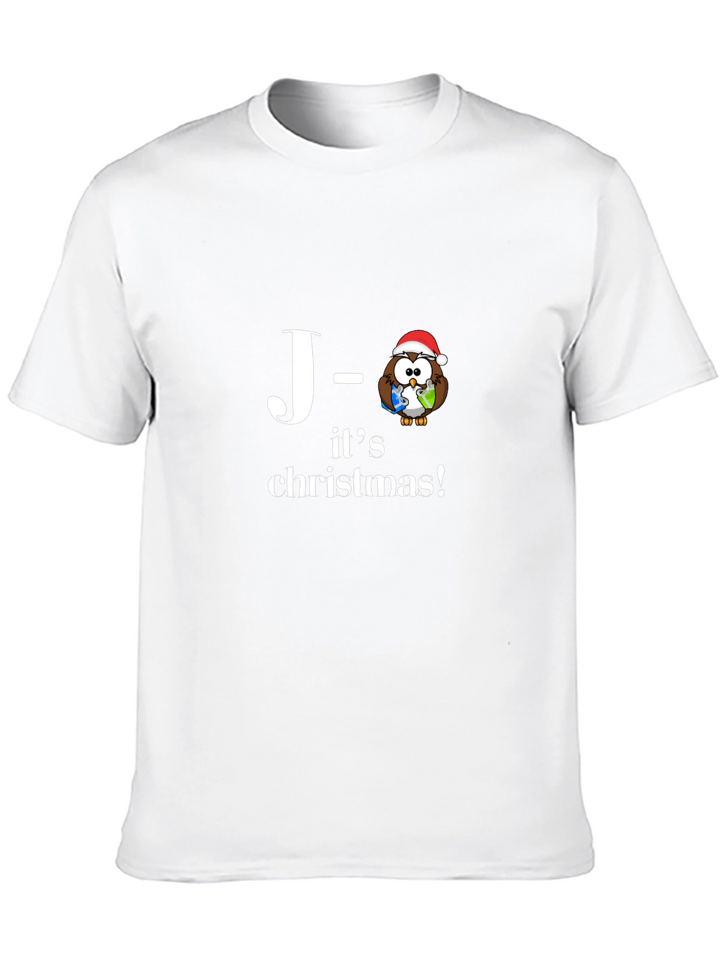 Christmas Owl Tee - J-its Christmas Black T-Shirt
