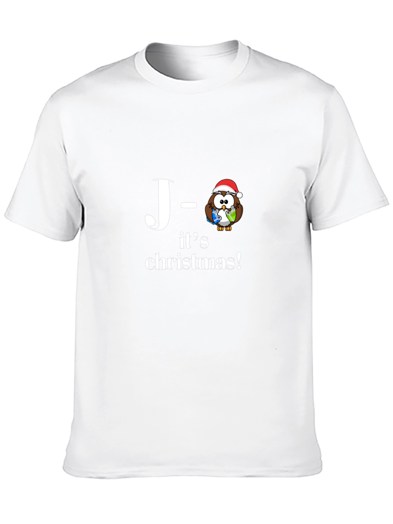 Christmas Owl Tee - J-its Christmas Black T-Shirt
