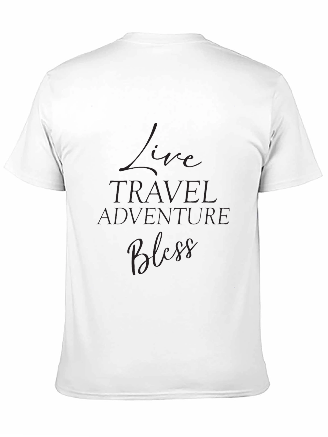 Live Travel Adventure Black Graphic Tee