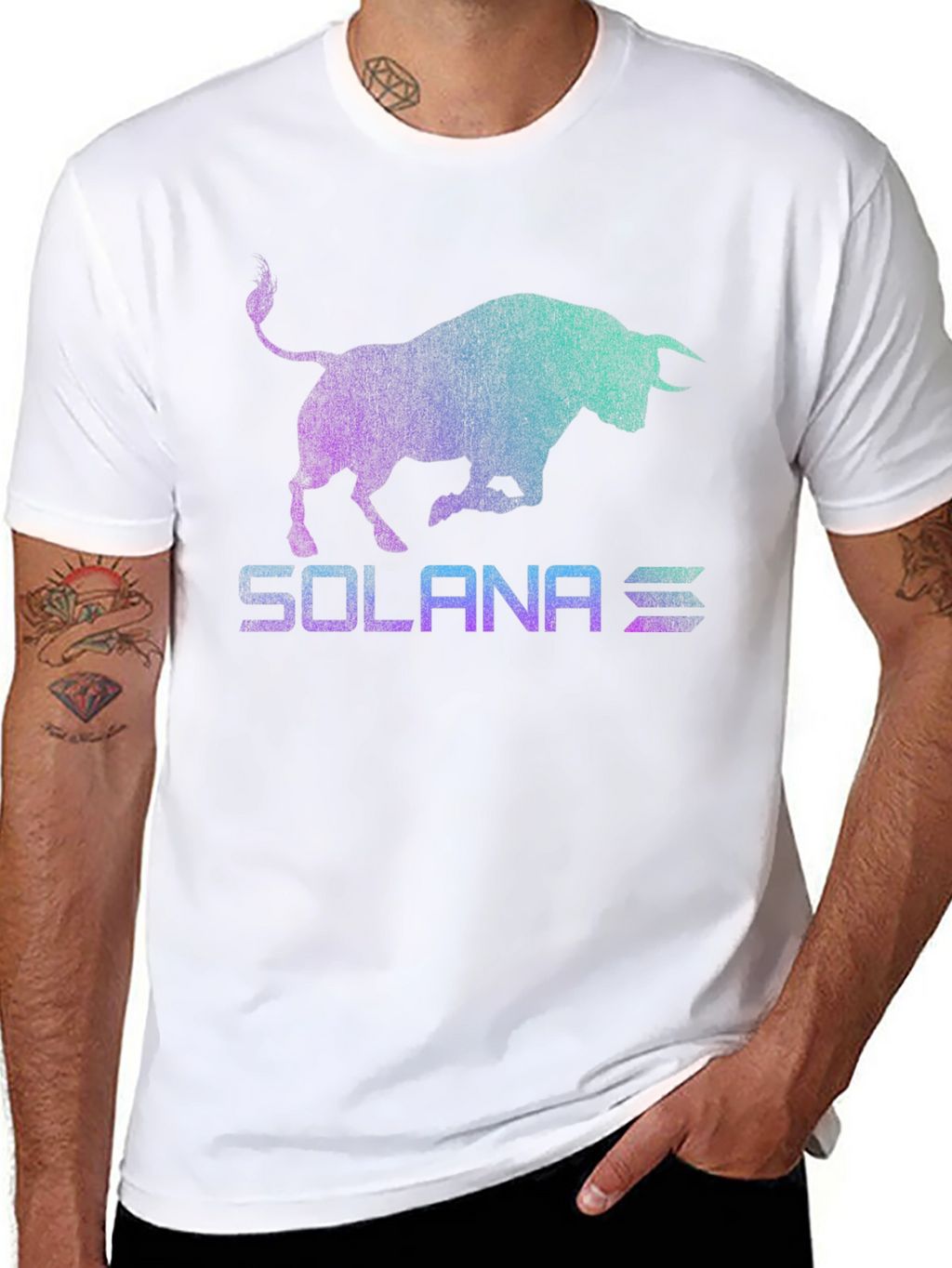 Solana Bull Logo Graphic Tee - Black