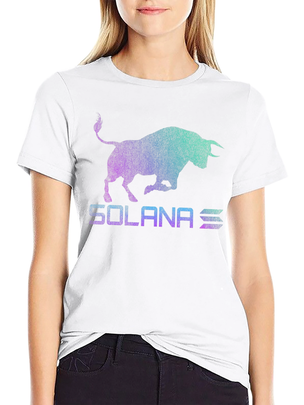 Solana Bull Logo Graphic Tee - Black