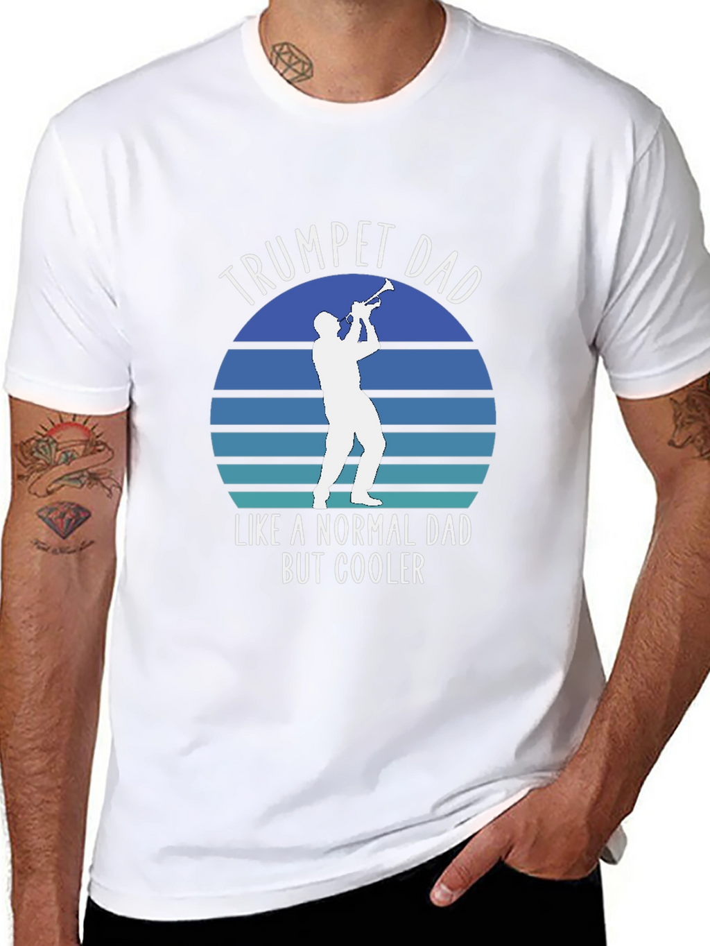 Trumpet Dad T-Shirt - Cool Dad Musician Tee