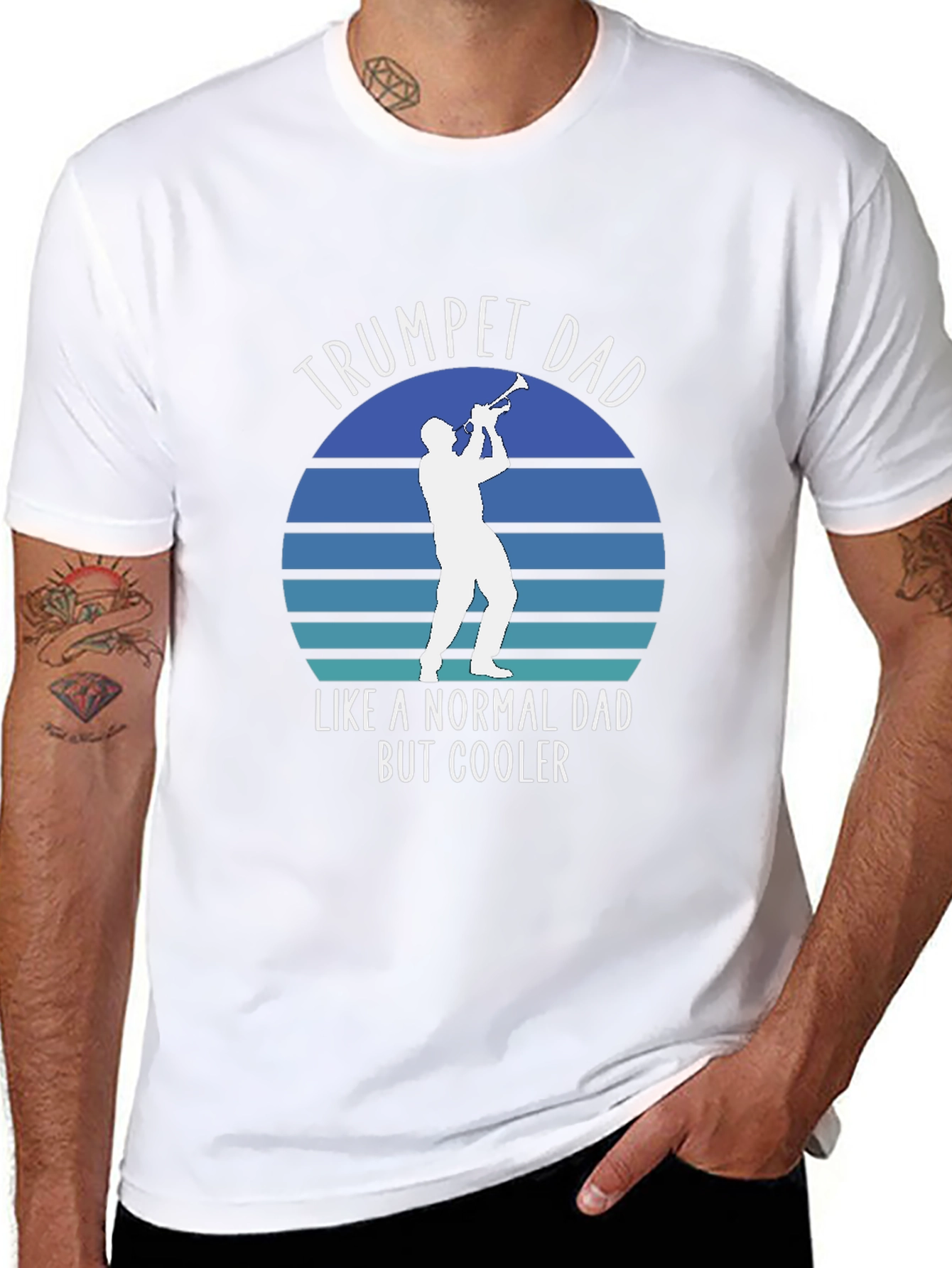 Trumpet Dad T-Shirt - Cool Dad Musician Tee