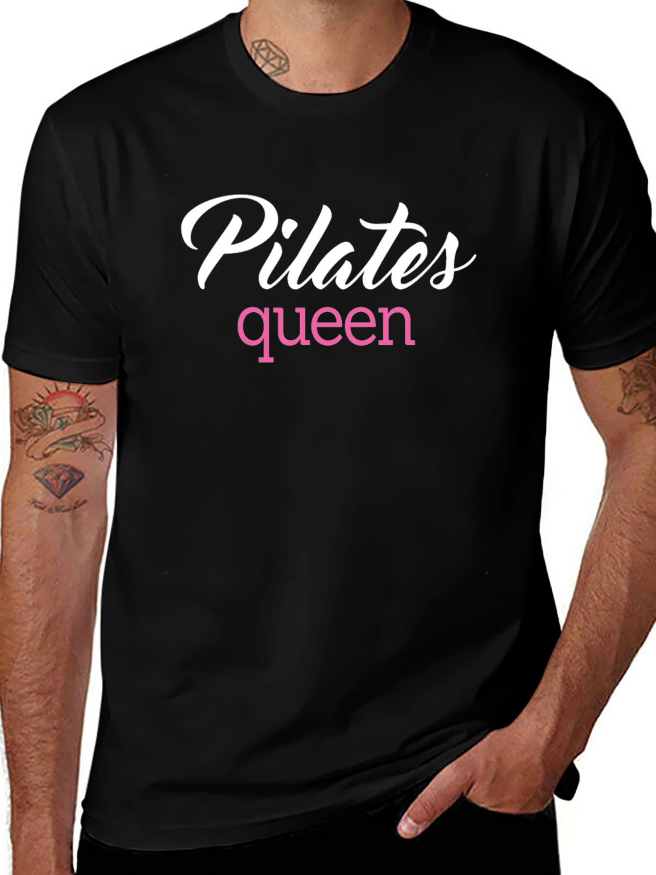 Pilates Queen Black T-Shirt - Fitness Apparel